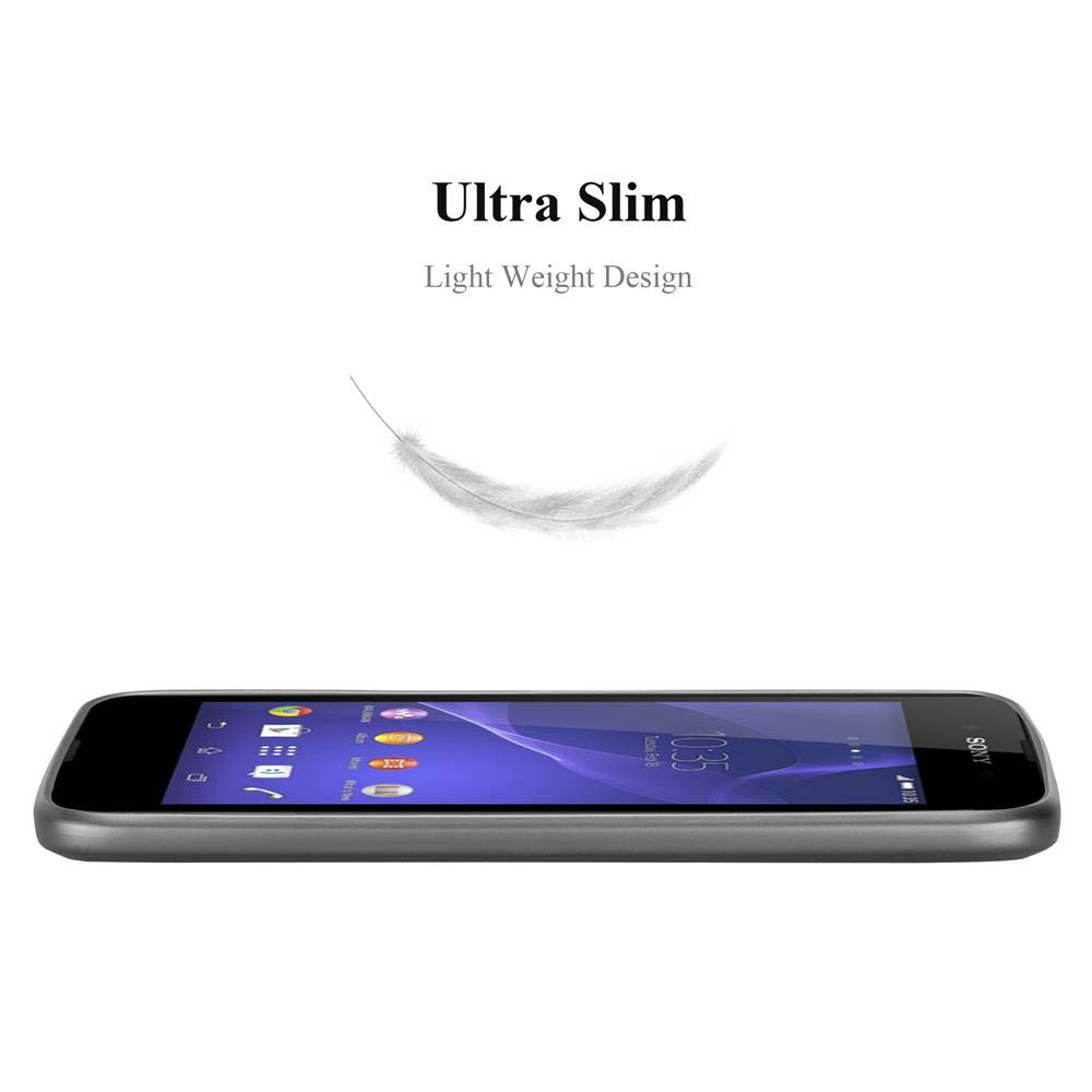 Un teléfono inteligente gris en horizontal, pantalla encendida. Arriba, texto 'Ultra Slim' y un gráfico de pluma. Fondo blanco.