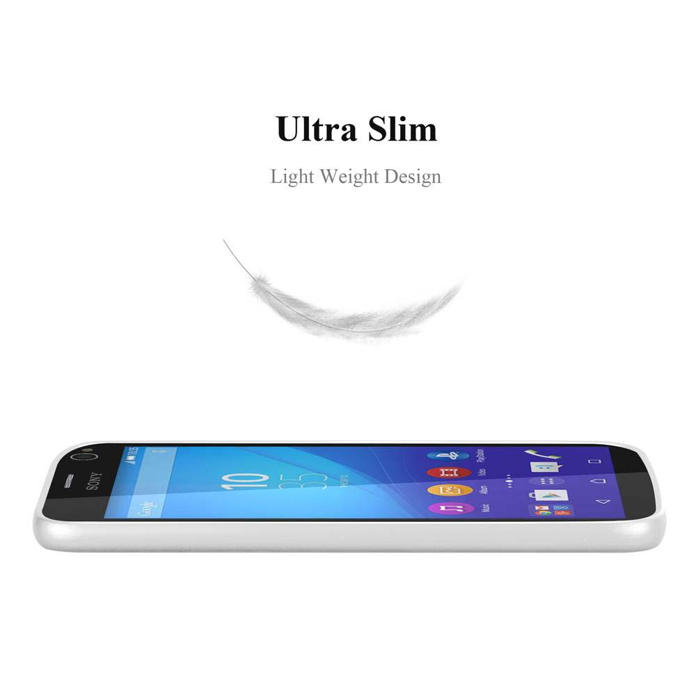 Se muestra un teléfono inteligente blanco con la pantalla que muestra varios iconos de aplicaciones. Hay una pluma encima, con el texto Ultra Slim.