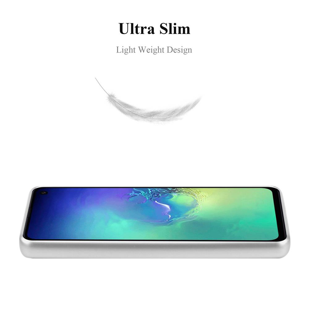 Ein Telefon in einem silbernen Gehäuse wird gezeigt. Darüber steht der Text 'Ultra Slim' und 'Light Weight Design'. Eine Federgrafik ist ebenfalls vorhanden.