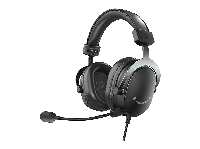 FIFINE Ampligame H9 Mikrofonlu 7.1 Yayıncı RGB Kablolu Kulak Üstü Oyuncu Kulaklık Siyah
