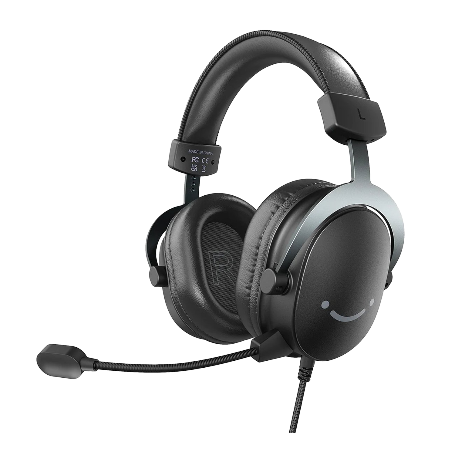 FIFINE Ampligame H9 Mikrofonlu 7.1 Yayıncı RGB Kablolu Kulak Üstü Oyuncu Kulaklık Siyah