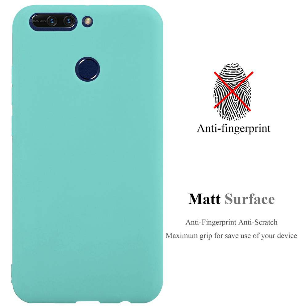 Una custodia per telefono con fotocamera e resistenza alle impronte digitali in azzurro chiaro, anti-impronte e superficie opaca.