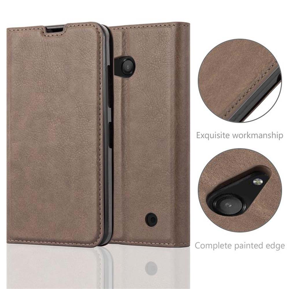 Custodia per telefono in pelle marrone. Include foro per fotocamera, bordo verniciato e lavorazione squisita.