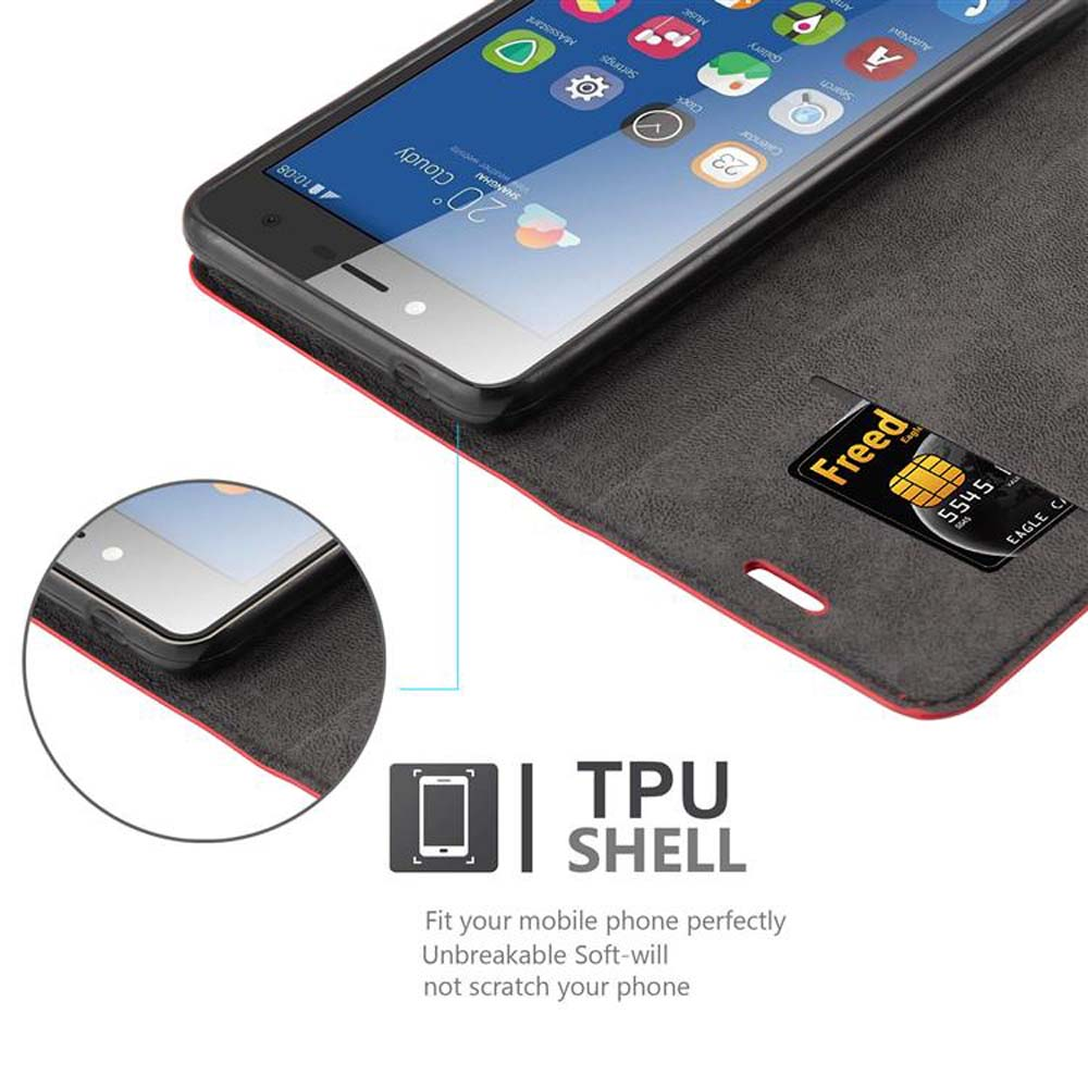 Uno smartphone in una custodia con una carta di credito. Lo schermo del telefono mostra le app. Testo: TPU SHELL.