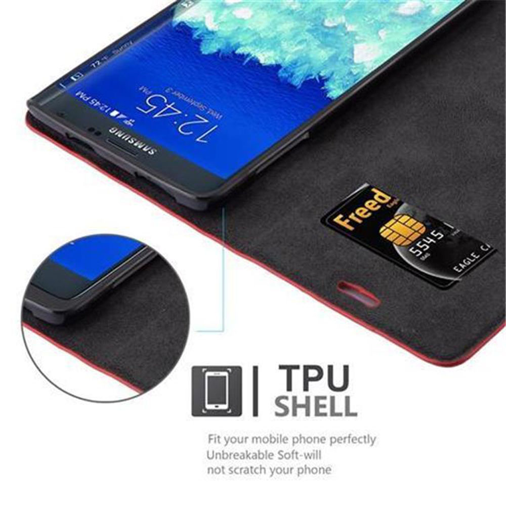 Ein Telefon in einer Hülle mit einer Karte. Auf dem Telefon wird die Uhrzeit angezeigt. Unten steht 'TPU SHELL'.