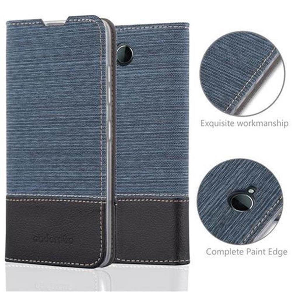 Una funda para teléfono azul y negra con exquisita mano de obra y borde de pintura completo.