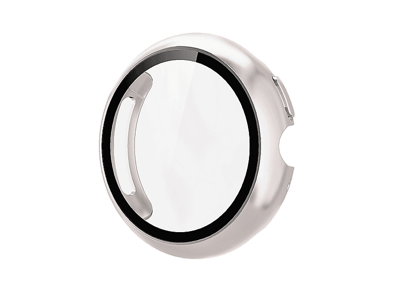 WIGENTO Kunststoff Design Hülle + H9 Hart Glas Watch Schutz Hülle (für Google Pixel Watch 4 45mm)