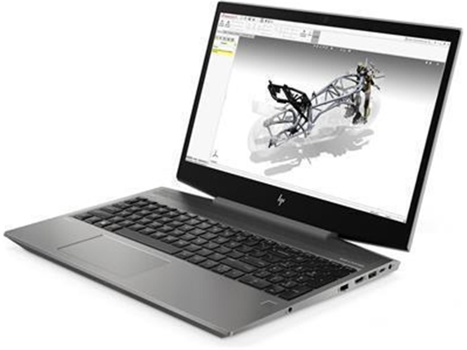 Laptop zeigt eine Motorrad-CAD-Zeichnung. Der Laptop ist silberfarben mit schwarzer Tastatur und schwarzem Bildschirmrand.