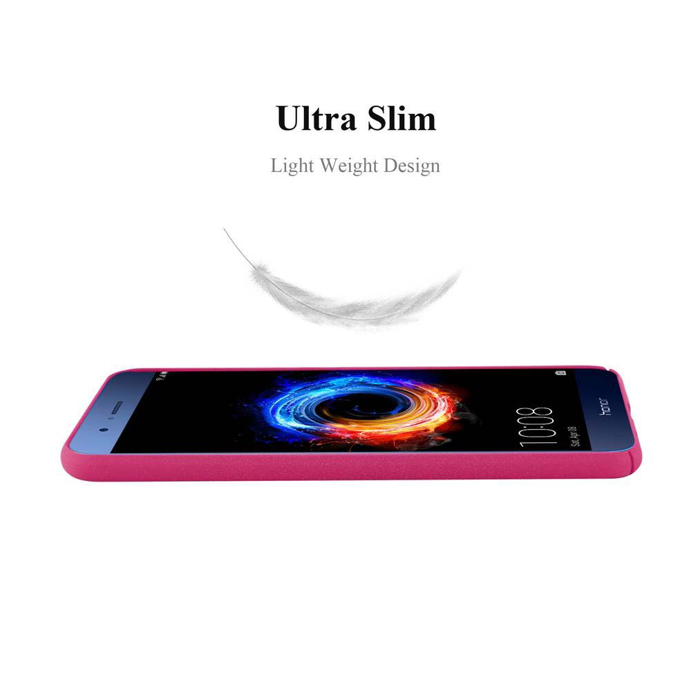 Un telefono rosa con schermo luminoso e il testo "Ultra Slim, Light Weight Design" è visualizzato.