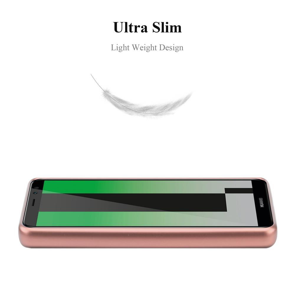 Ein roségoldenes Telefon mit grünem und weißem Bildschirm wird angezeigt. Darüber steht der Text 'Ultra Slim Light Weight Design'.