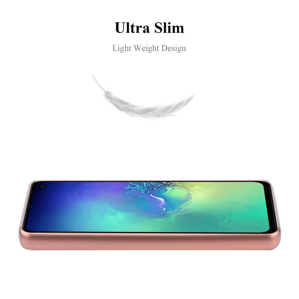 L'immagine mostra una custodia per telefono con la scritta 'Ultra Slim, Light Weight Design'. Una piuma è sopra, su sfondo bianco.