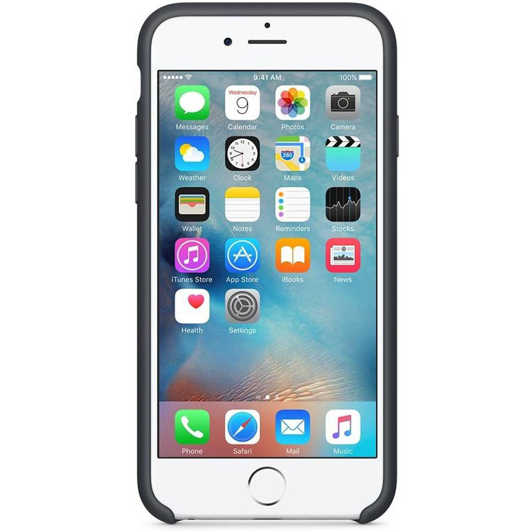 Een iPhone met verschillende app-pictogrammen, waaronder Agenda, Camera en Muziek. De tijd is 9:41 en het is woensdag.