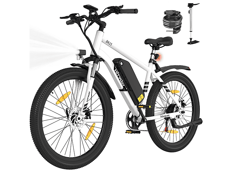 HITWAY BK15PRO Mountainbike (Laufradgröße: 27,5 Zoll, Unisex-Rad, 468Wh, Weiß)