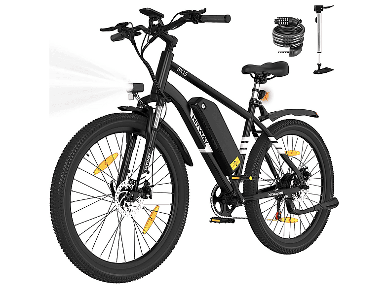 HITWAY BK15PRO Mountainbike (Laufradgröße: 27,5 Zoll, Unisex-Rad, 468Wh, Schwarz)