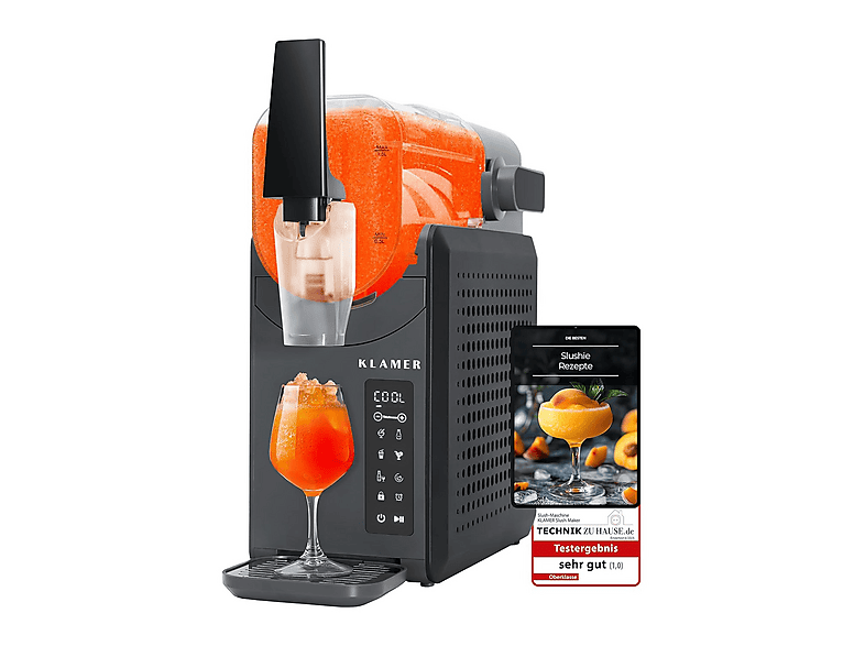 KLAMER Slush Maschine Eismaschine (220 Watt, Schwarz)