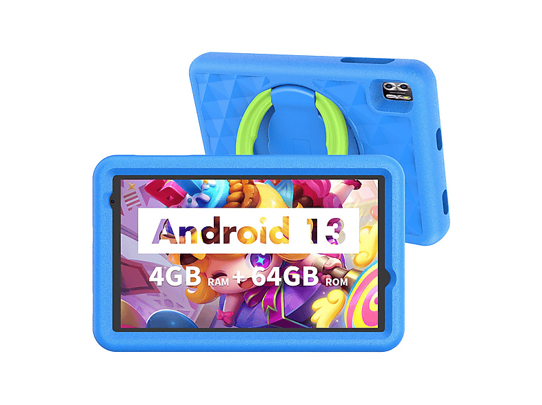 VASOUN TAB 8 Plus mit Dual-Kamera, Tablet, 64 GB, 8 Zoll, Blau