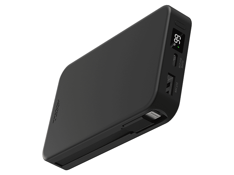 ACCEZZ Powerbank 10.000 mAh with integrated cables Powerbank 10000 mAh Schwarz