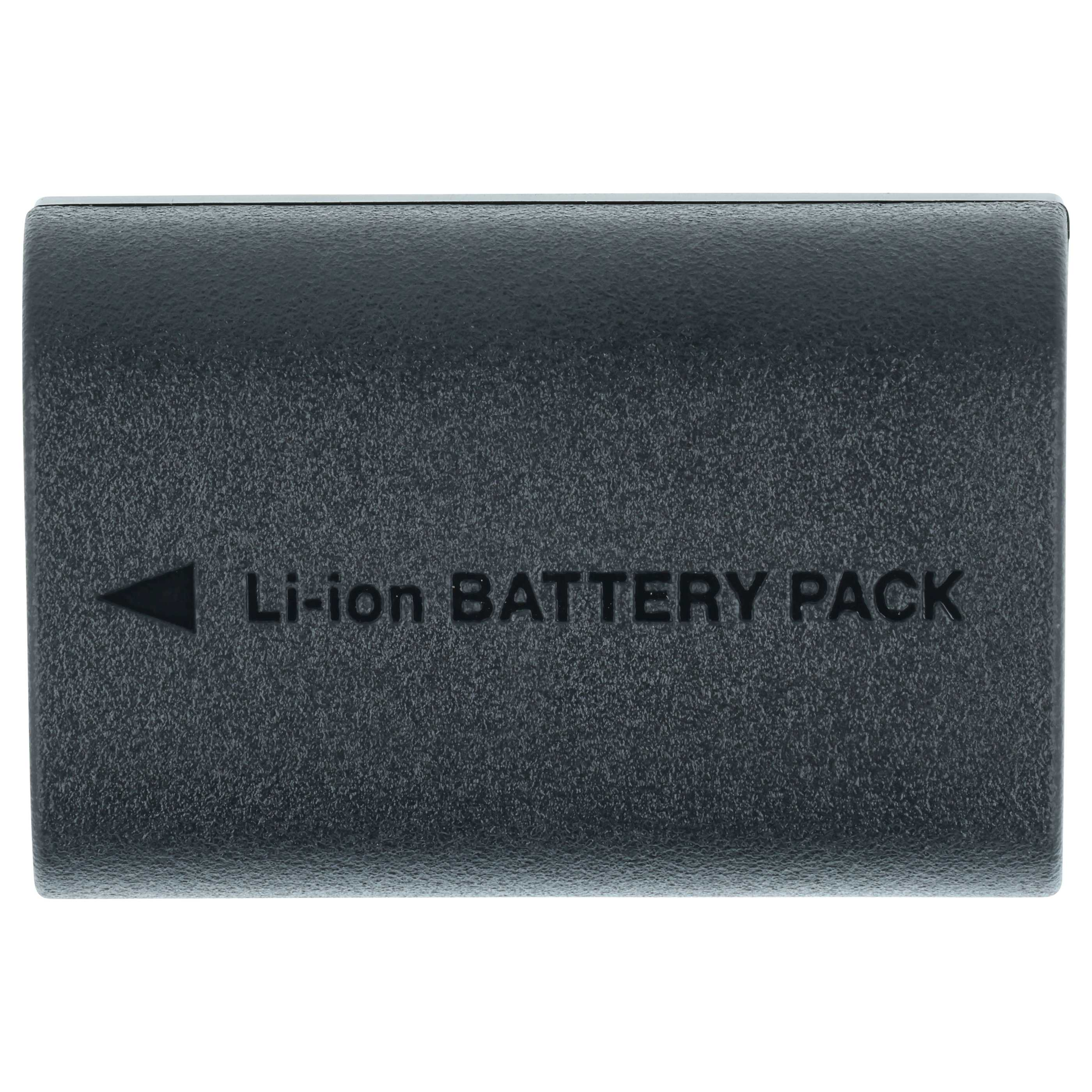 Ein dunkelgraues Li-Ionen-Akkupack mit weißem Hintergrund. Der Text lautet: Li-ion BATTERY PACK.