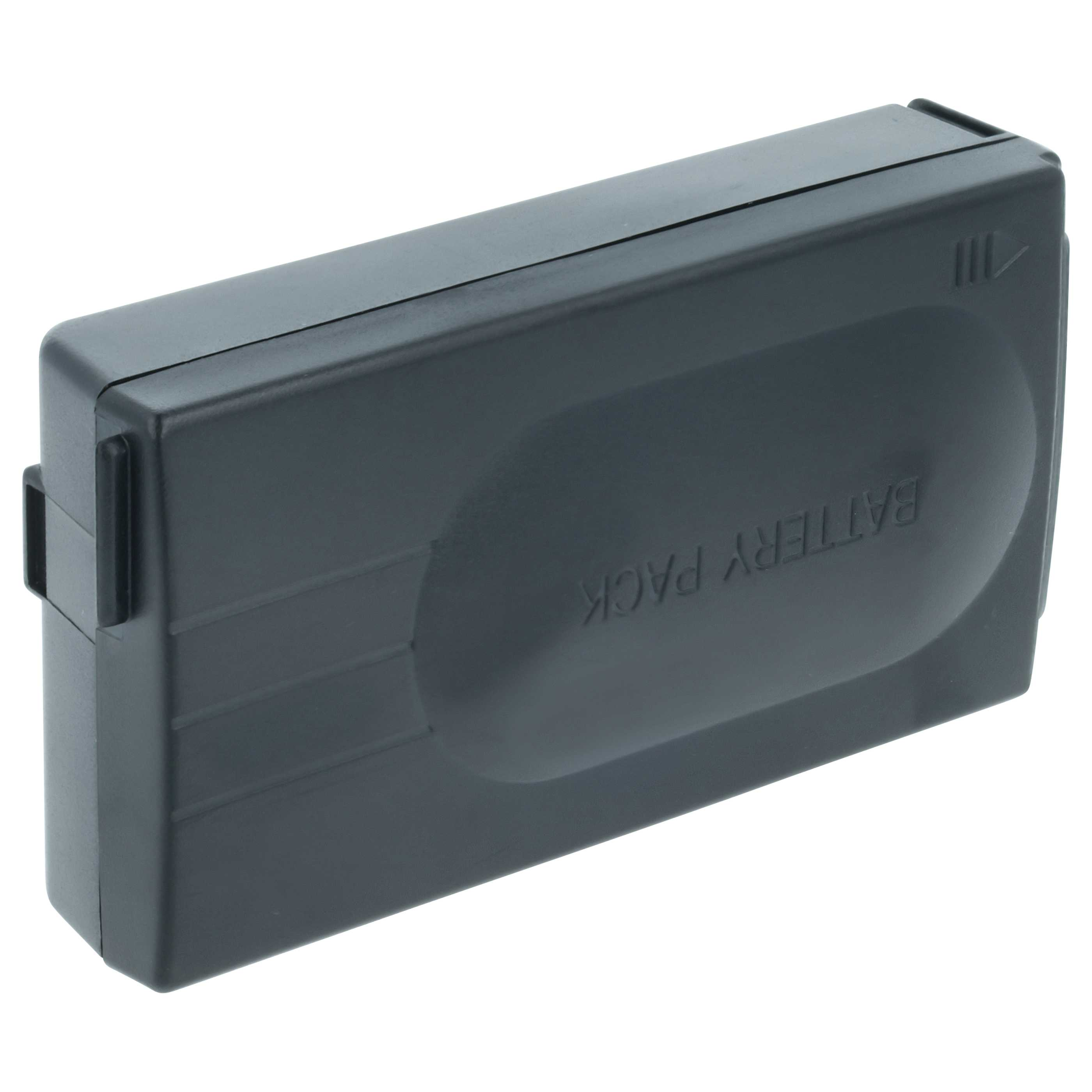 Ein dunkelgraues Akkupack auf weißem Hintergrund. Die Wörter 'BATTERY PACK' sind sichtbar.