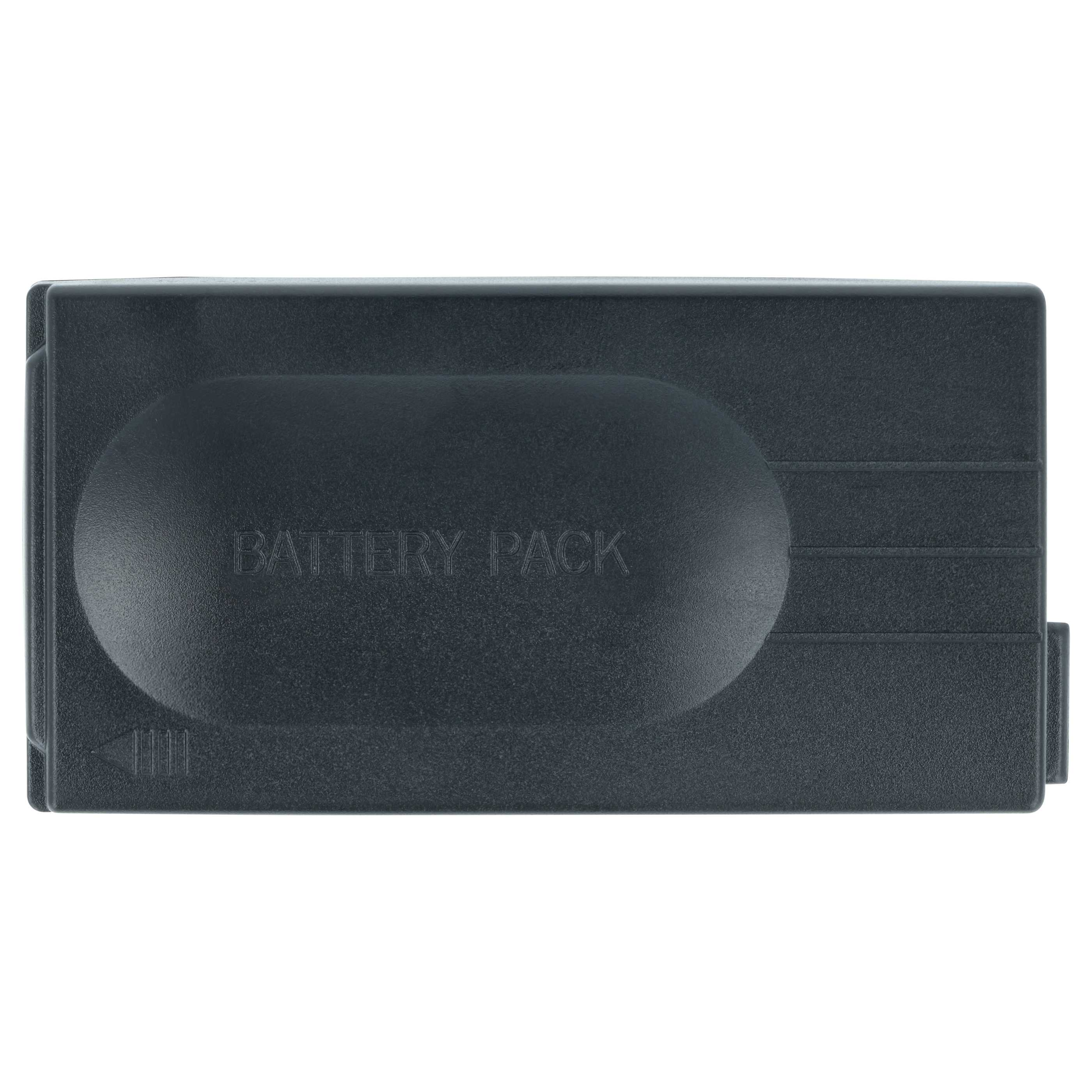 Ein dunkelgraues Akkupack auf weißem Hintergrund. Die Worte 'BATTERY PACK' sind auf der Vorderseite geprägt.