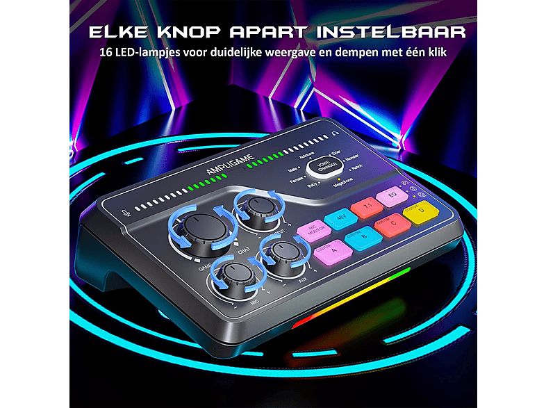 FIFINE Ampligame SC8 USB Oyuncu Ses Mikseri Siyah Fiyat & Özellik
