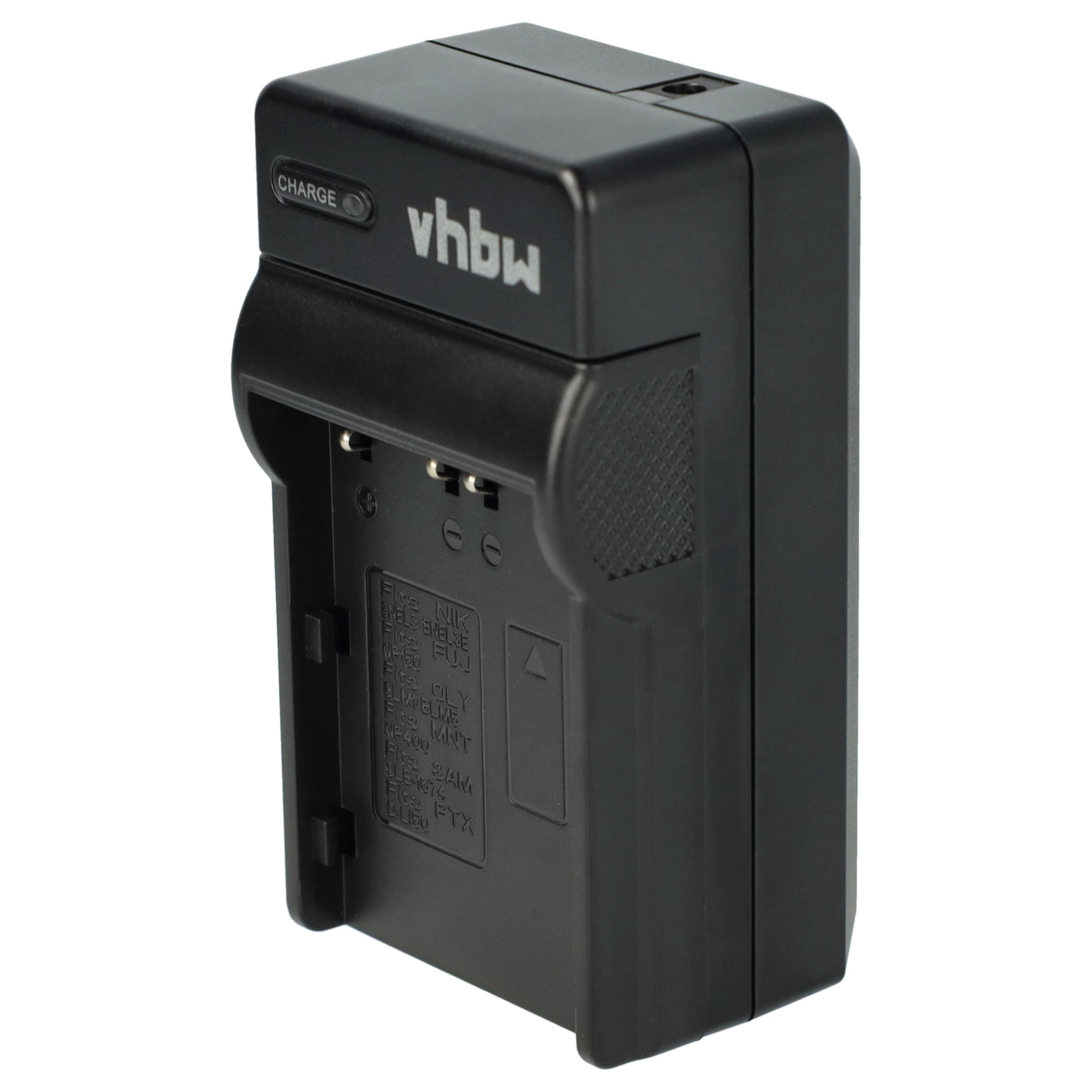 Ein schwarzes vhbw-Batterieladegerät mit der Aufschrift 'CHARGE' und Modellinformationen.