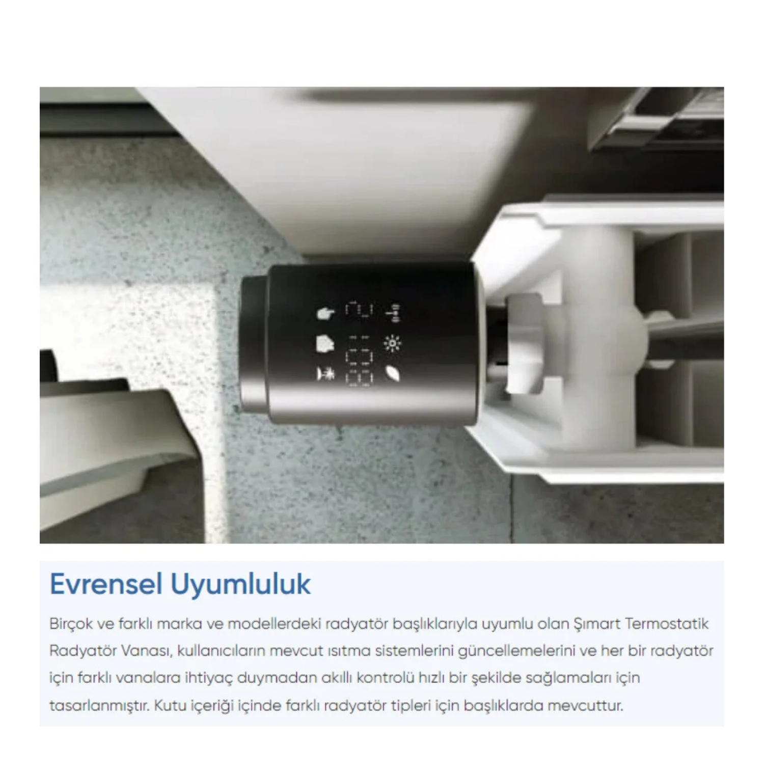ŞIMART Bluetooth Bağlantılı ve Isı Kontrolü Akıllı Termostatik Radyatör Vanası