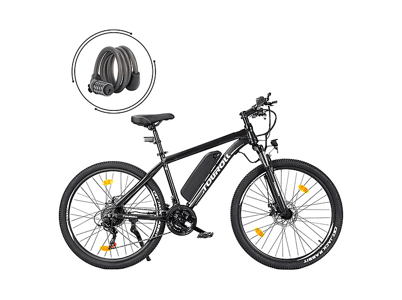 TOUROLL U1 26 Mountainbike (Laufradgröße: 26 Zoll, Unisex-Rad, Schwarz)