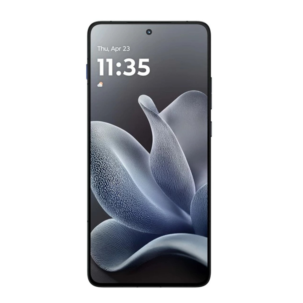 Uno smartphone mostra le 11:35 su uno sfondo floreale. Il telefono è nero con una fotocamera in alto.