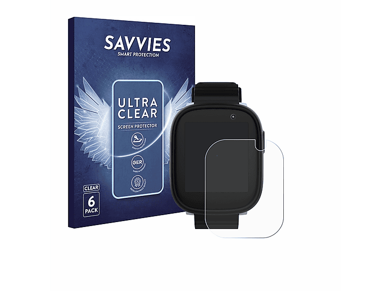 SAVVIES 6x klare Schutzfolie (für Xplora X6 Play 2022 (1. Generation))