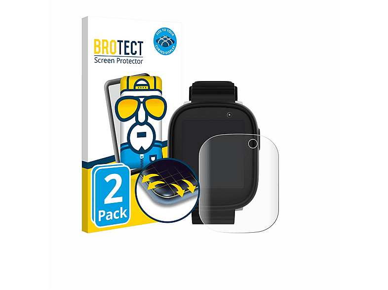 BROTECT 2x Flex Fullscreen 3D Curved Schutzfolie (für Xplora X6 Play 2022 (1. Generation))