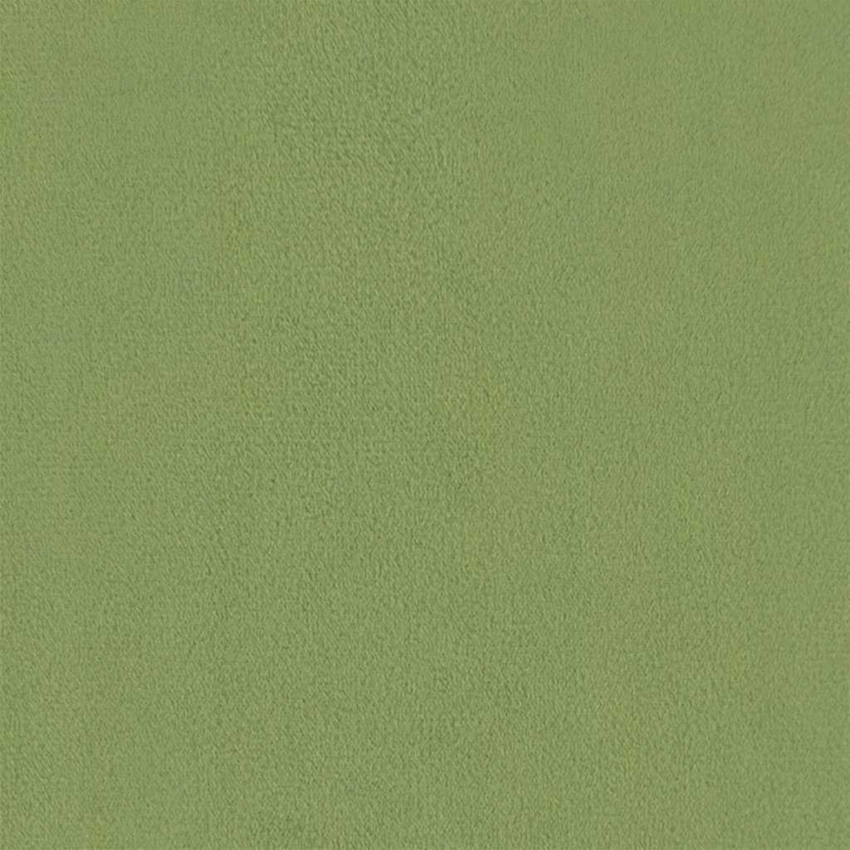 Nahaufnahme einer strukturierten, einfarbigen grünen Oberfläche. Die Farbe ist ein gedämpftes, entsättigtes Grün, das auf Stoff oder Ähnliches hindeutet.