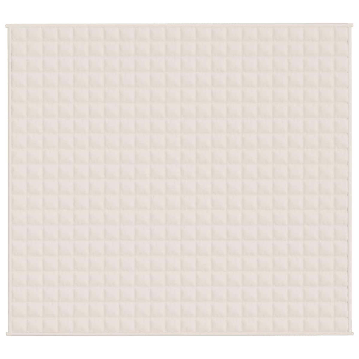 Eine quadratische, cremefarbene Oberfläche mit einem Raster aus erhabenen Quadraten. Die Ränder sind von einem dünnen, cremefarbenen Rahmen eingefasst.