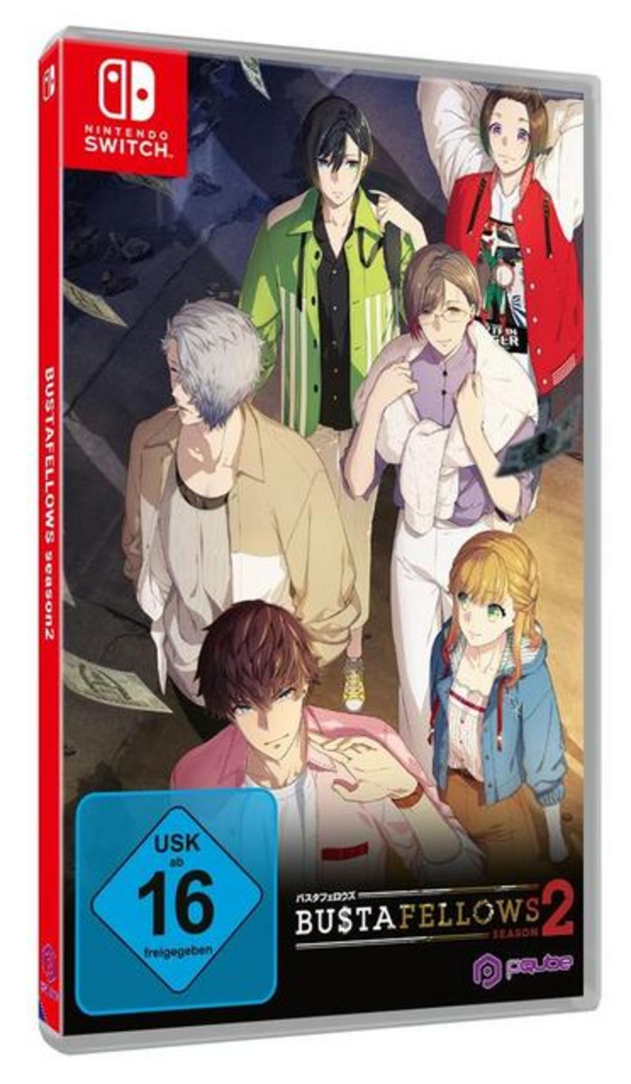 Custodia del gioco per Nintendo Switch con personaggi anime. Titolo: BUSTAFELLOWS Stagione 2. Valutazione: USK ab 16.