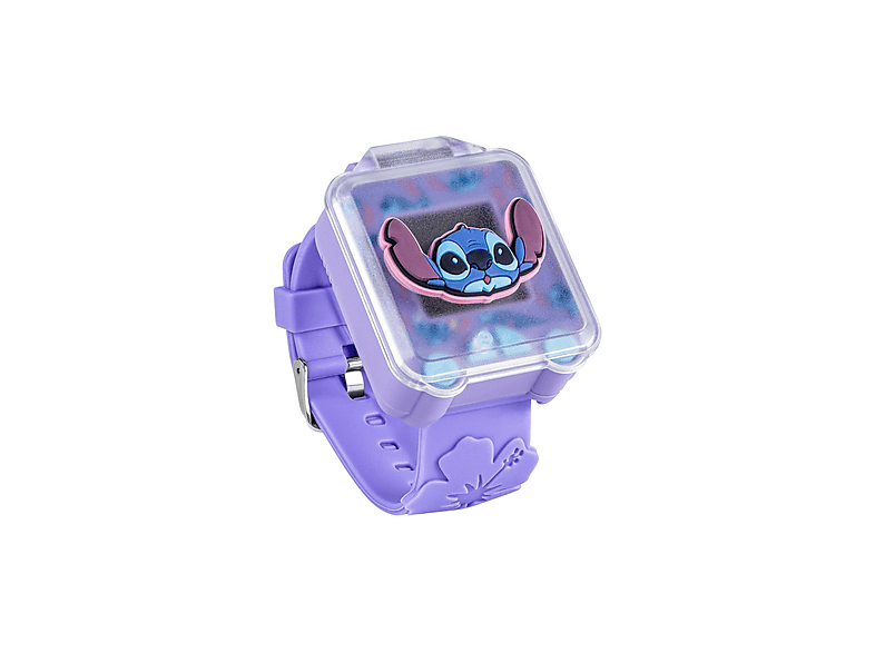 DISNEY Stitch Lern-Uhr mit Lila Armband Digital Silicone, Violett