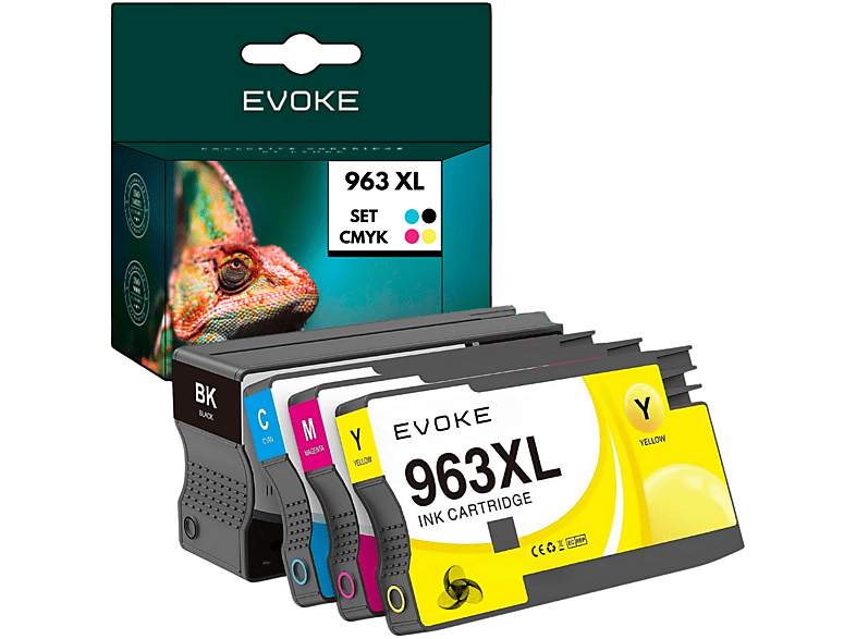 EVOKE 4x Tusz do drukarki HP 963 | Pasuje do: 9010e 9012e 9014e 9015e ...