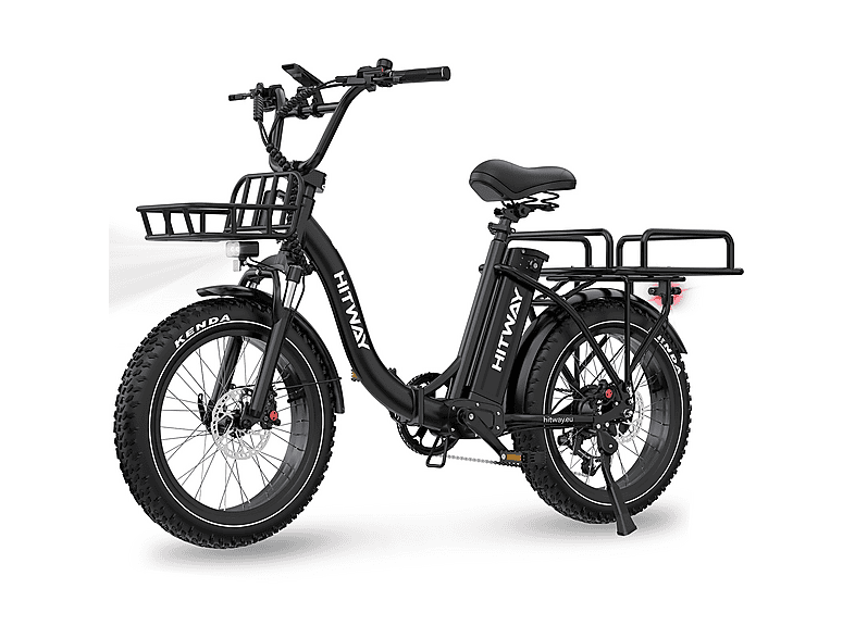 HITWAY BK6SPLUS Citybike (Laufradgröße: 20 Zoll, Unisex-Rad, 1200Wh, Schwarz)
