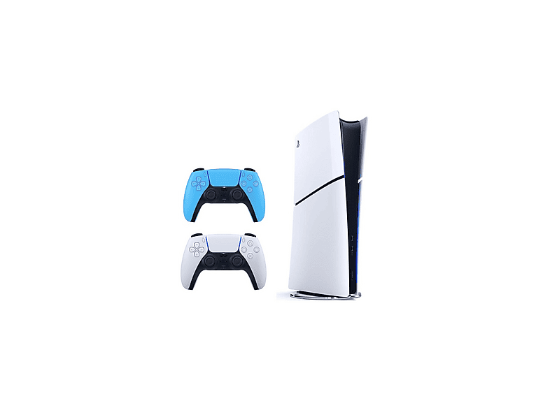 SONY 2. Mavi Dualsense + Playstation 5 Slim Digital 825 GB (İthalatçı Garantili) Oyun Konsolu Beyaz