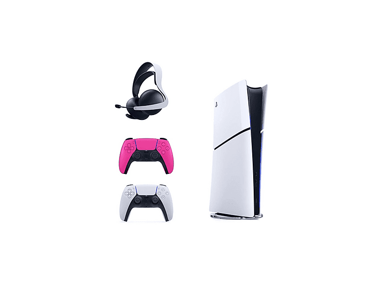 SONY 2. Pembe Dualsense PS5 Elite Kablosuz Kulaklık+Playstation 5 Slim (İthalatçı Garantili) Oyun Konsolu Beyaz