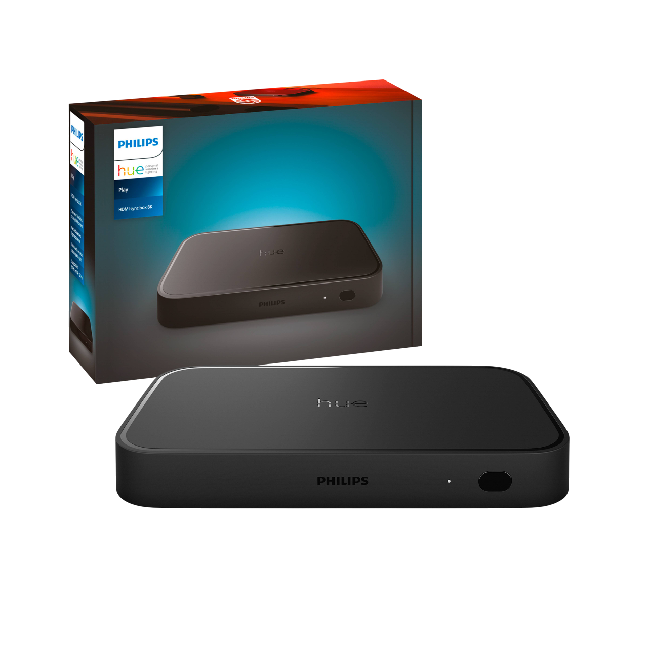 PHILIPS HUE HDMI Sync Box 8K, 4 HDMI Bağlantısı, Gen2 Akıllı Aydınlatma Siyah