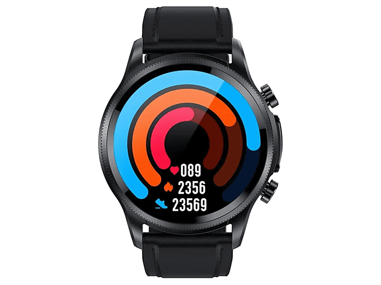 MANIKE E400 ECG + PPG Smartwatch stainless steel Silikon, 140 - 210 mm, Schwarz