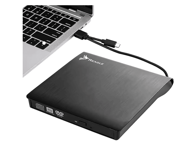 REAGLE USB-A 3.2 USB-C 2-in-1 extern CD/DVD Brenner