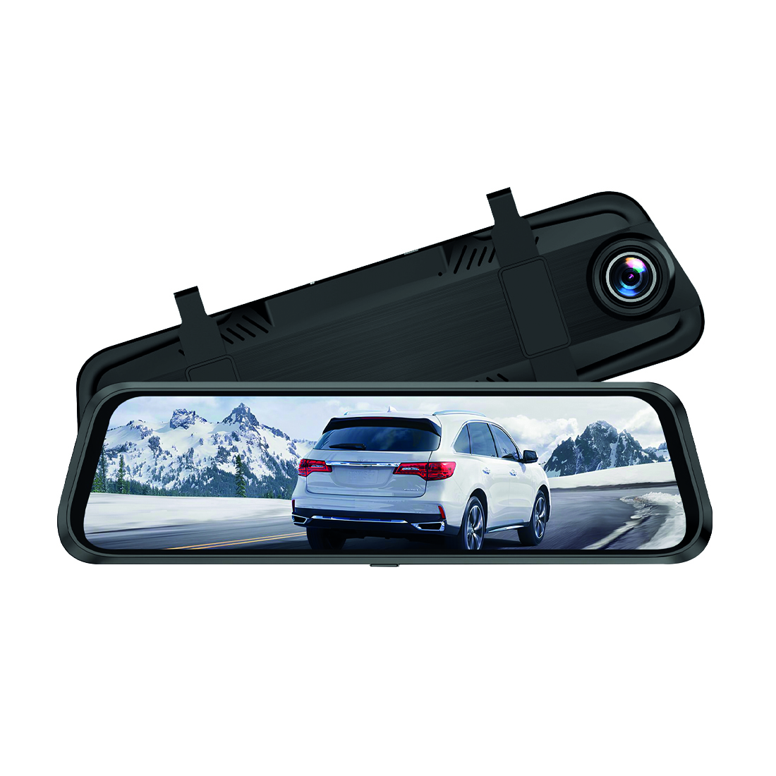 LENOVO V7AHD 1080P 9.6 inç Dokunmatik Dikiz Ayna Gece Görüşü Ön ve Arka Araç İçi Kamera
