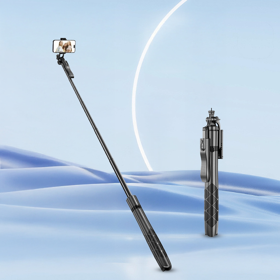 TORIMA L16 Selfie Kumandalı 153 CM Anroid IOS Go Pro Uyumlu Çok Amaçlı Tripod Siyah