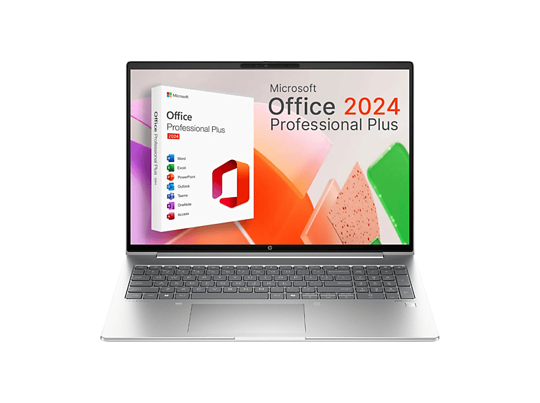 HP ProBook 460, Notebook, mit 16 Zoll Display, Intel® Core™ Ultra 5,125U Prozessor, 16 GB RAM, 500 GB SSD, Intel® Onboard Graphics, Silber, Windows 11 Pro