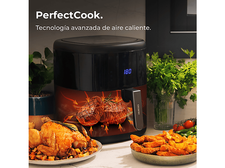 Freidora sin aceite | CECOTEC Cecofry Bombastik 6000 Full, 1700 W