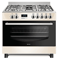 MediaMarkt WIGGO WO-E909R(CX) Fornuis - Gas - Gas / Netvoeding - Breedte 90 cm aanbieding