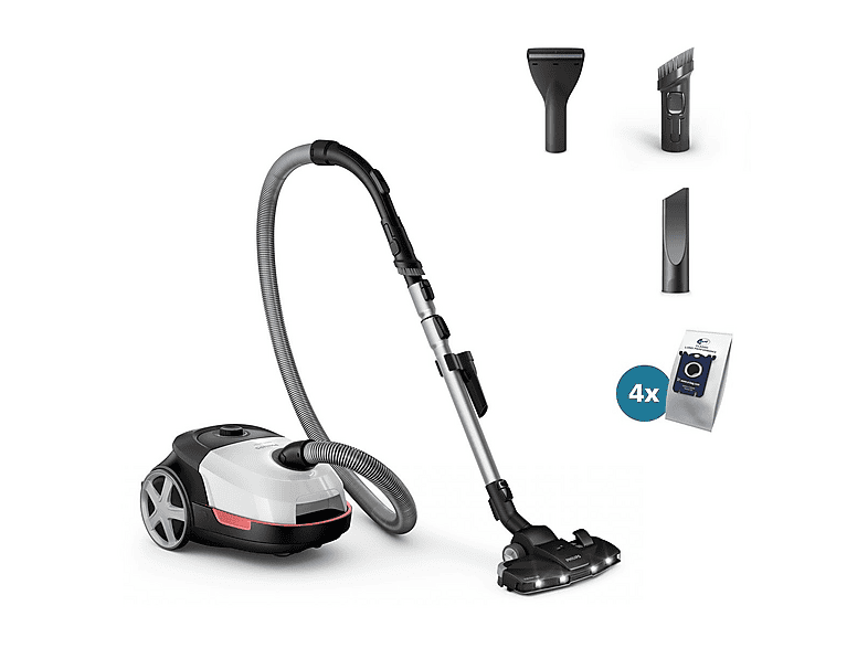 PHILIPS XD6122/12 Zylinder-Vakuum Staubsauger, maximale Leistung: 900 Watt, Arktisweiß)