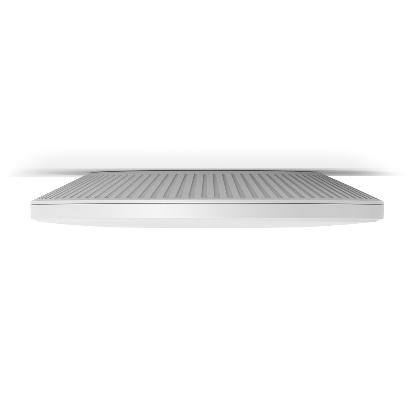 A white, rectangular object with a gray, ridged top is centered on a white background.