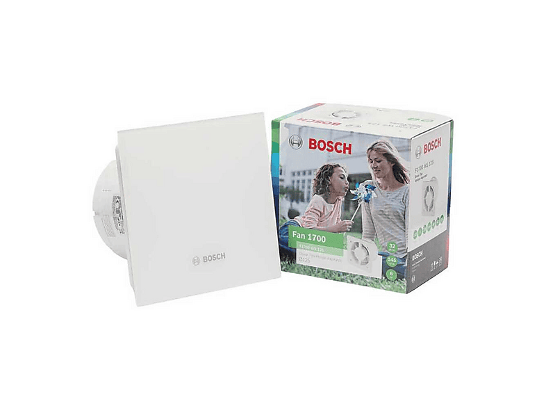BOSCH F1700 DP125 145M3H Mat Beyaz Sessiz Banyo Aspiratörü